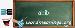 WordMeaning blackboard for abib